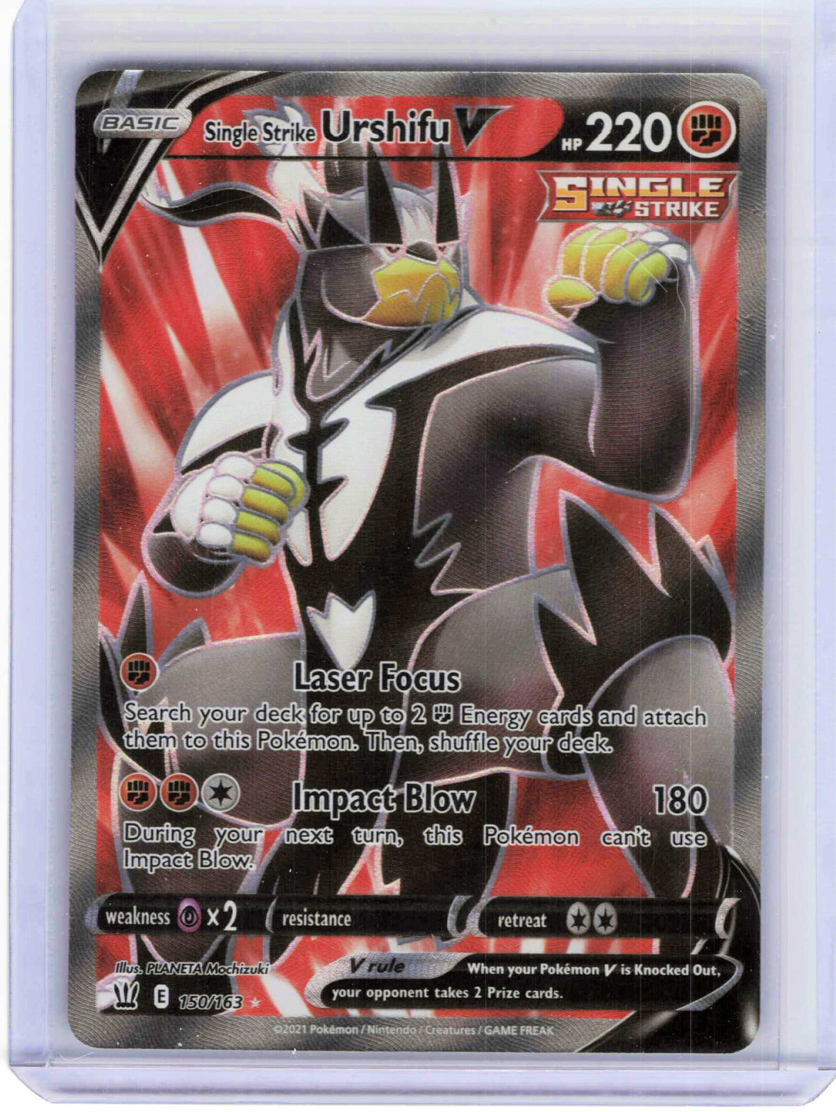 Single Strike Urshifu V Full Art #150/163 Pokemon SWSH05: Battle Styles