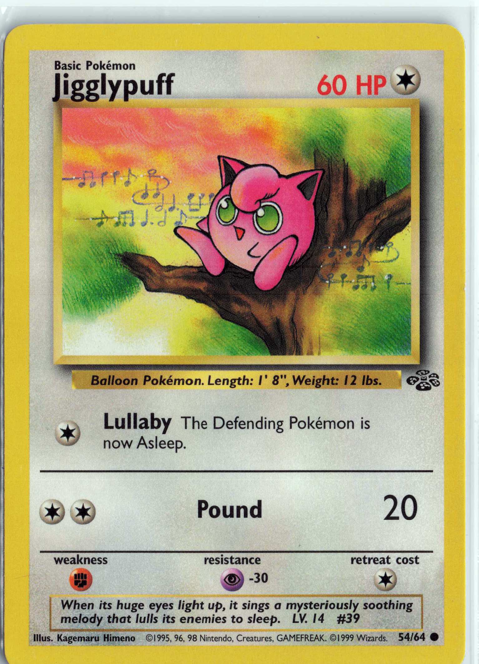 Jigglypuff 54/64, HP Condition, Pokemon Jungle