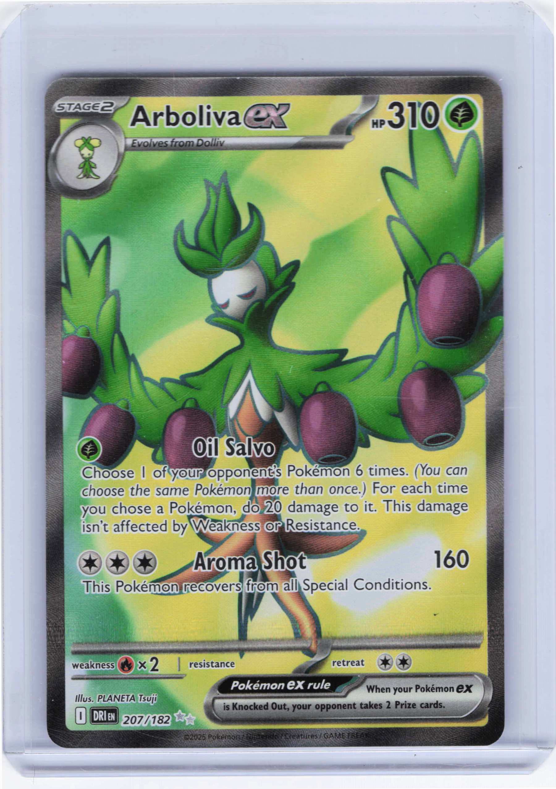 Arboliva ex 207/182, Holo, NM Condition, Pokemon SV10: Destined Rivals