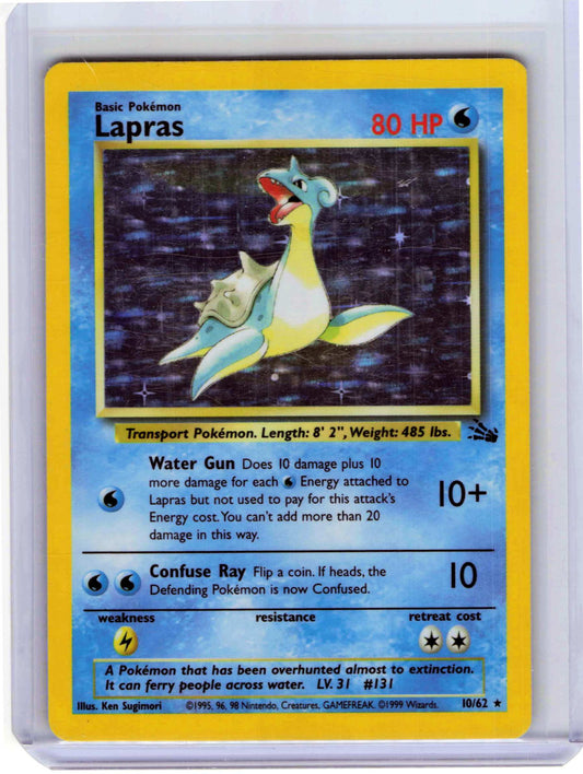 Lapras #10/62 LP Holo Pokemon Fossil