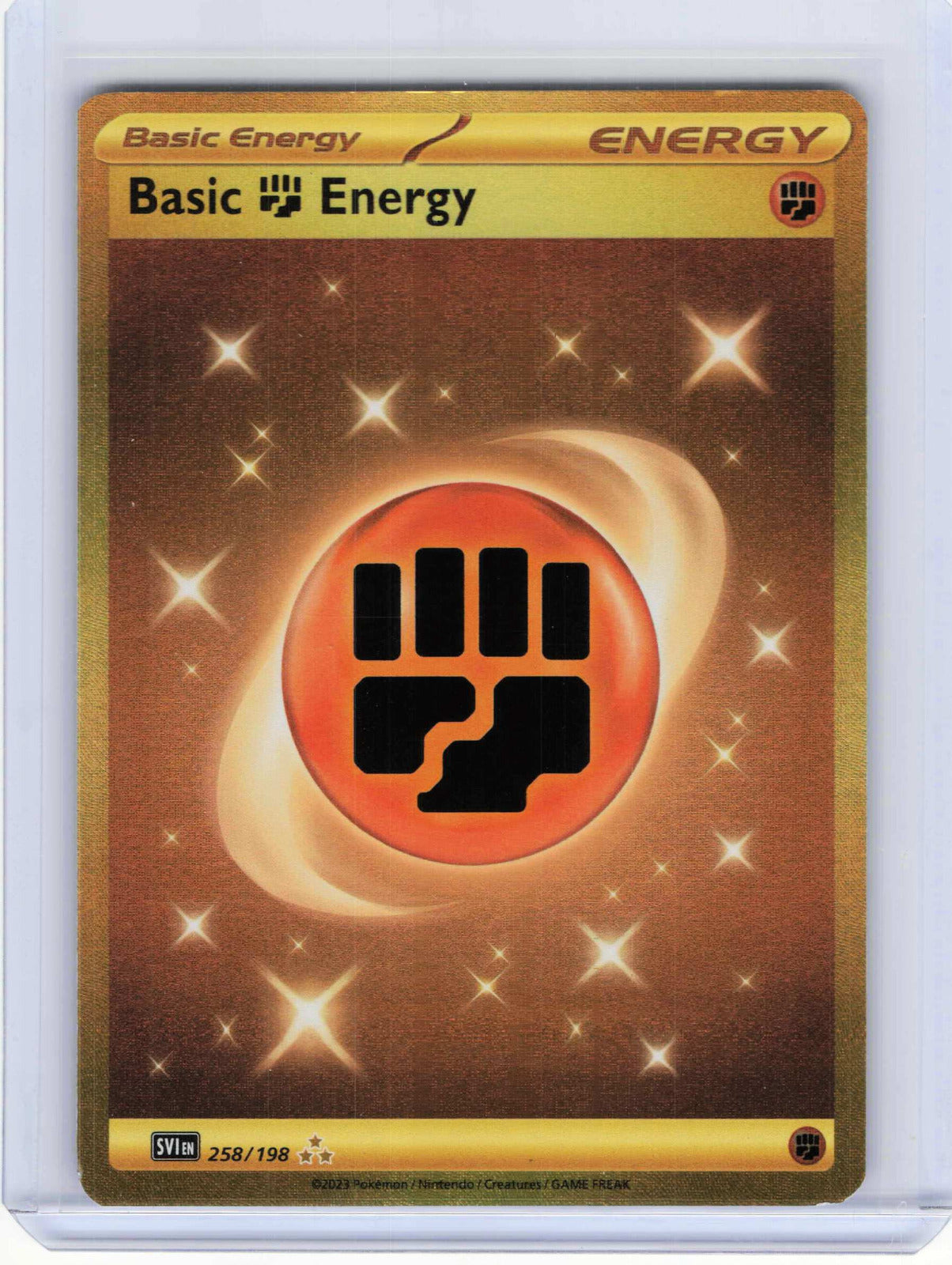 Basic Fighting Energy #258/198 Holo Pokemon SV01: Scarlet & Violet Base Set