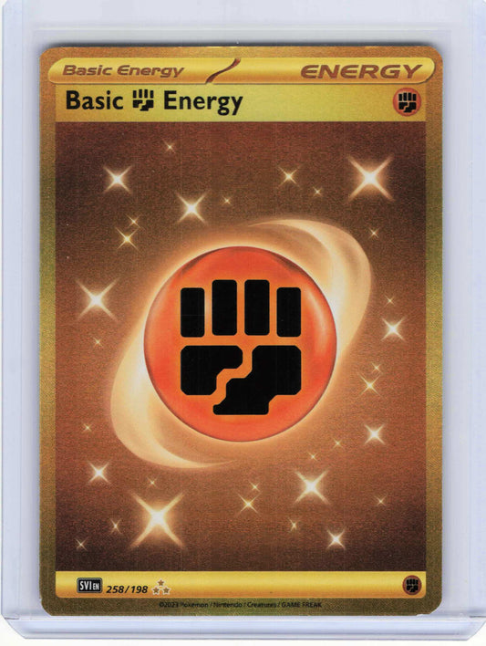Basic Fighting Energy #258/198 Holo Pokemon SV01: Scarlet & Violet Base Set