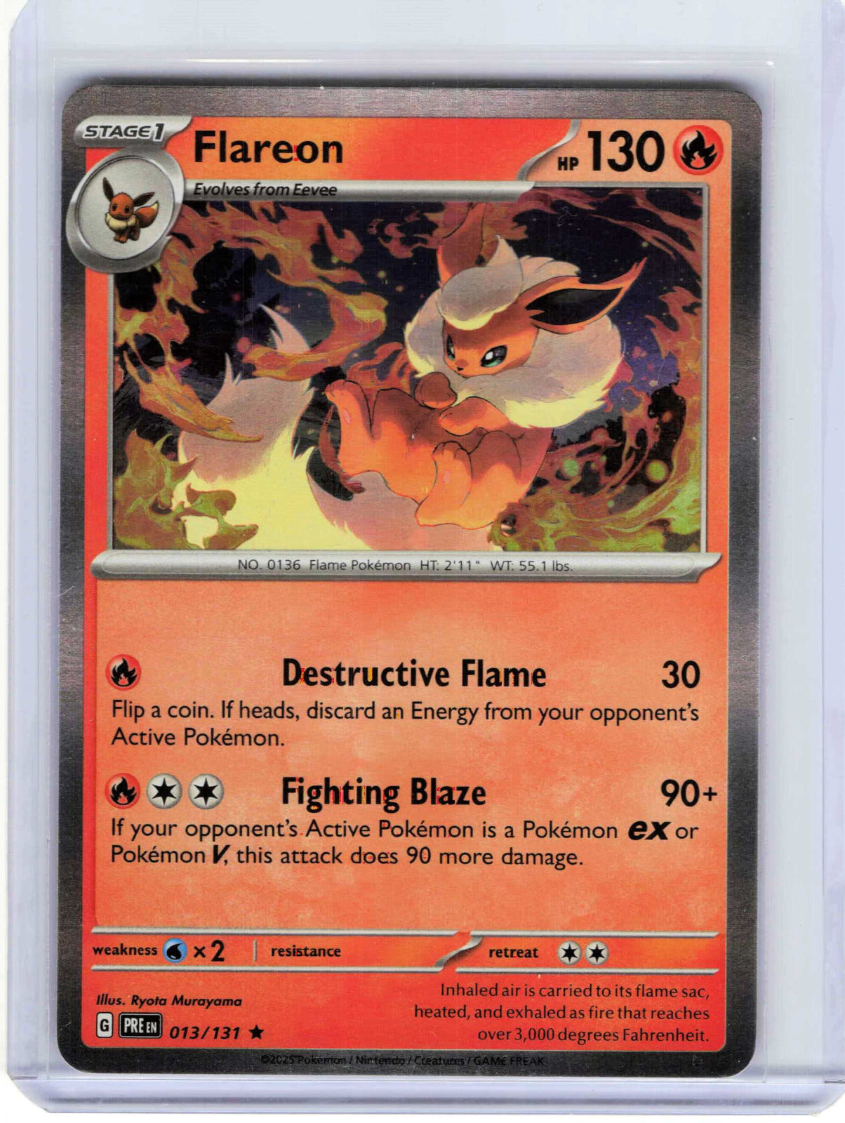 Flareon 013/131 Holo MP Pokemon SV: Prismatic Evolutions