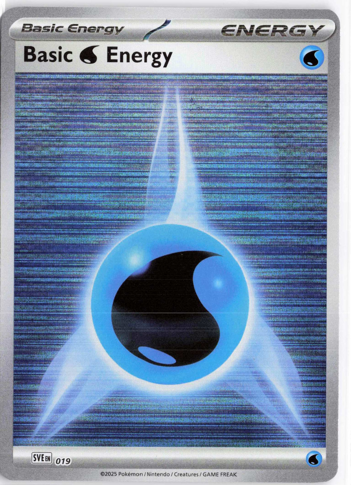 Basic Water Energy #019 Reverse Holo Pokemon SVE: Scarlet & Violet Energies