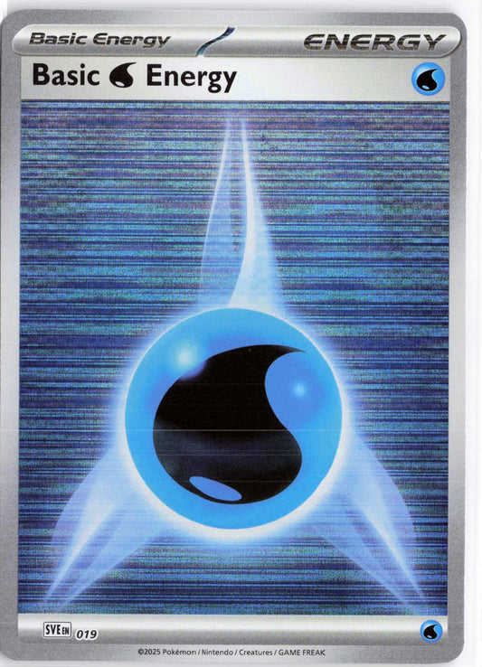 Basic Water Energy #019 Reverse Holo Pokemon SVE: Scarlet & Violet Energies