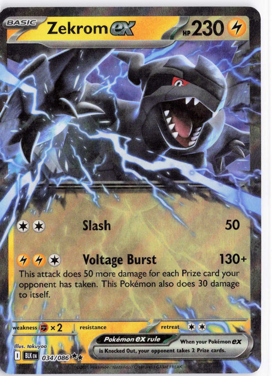 Zekrom ex #034/086 Pokemon SV: Black Bolt