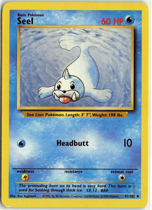 Seel 041/102, HP Condition, Pokemon Base Set