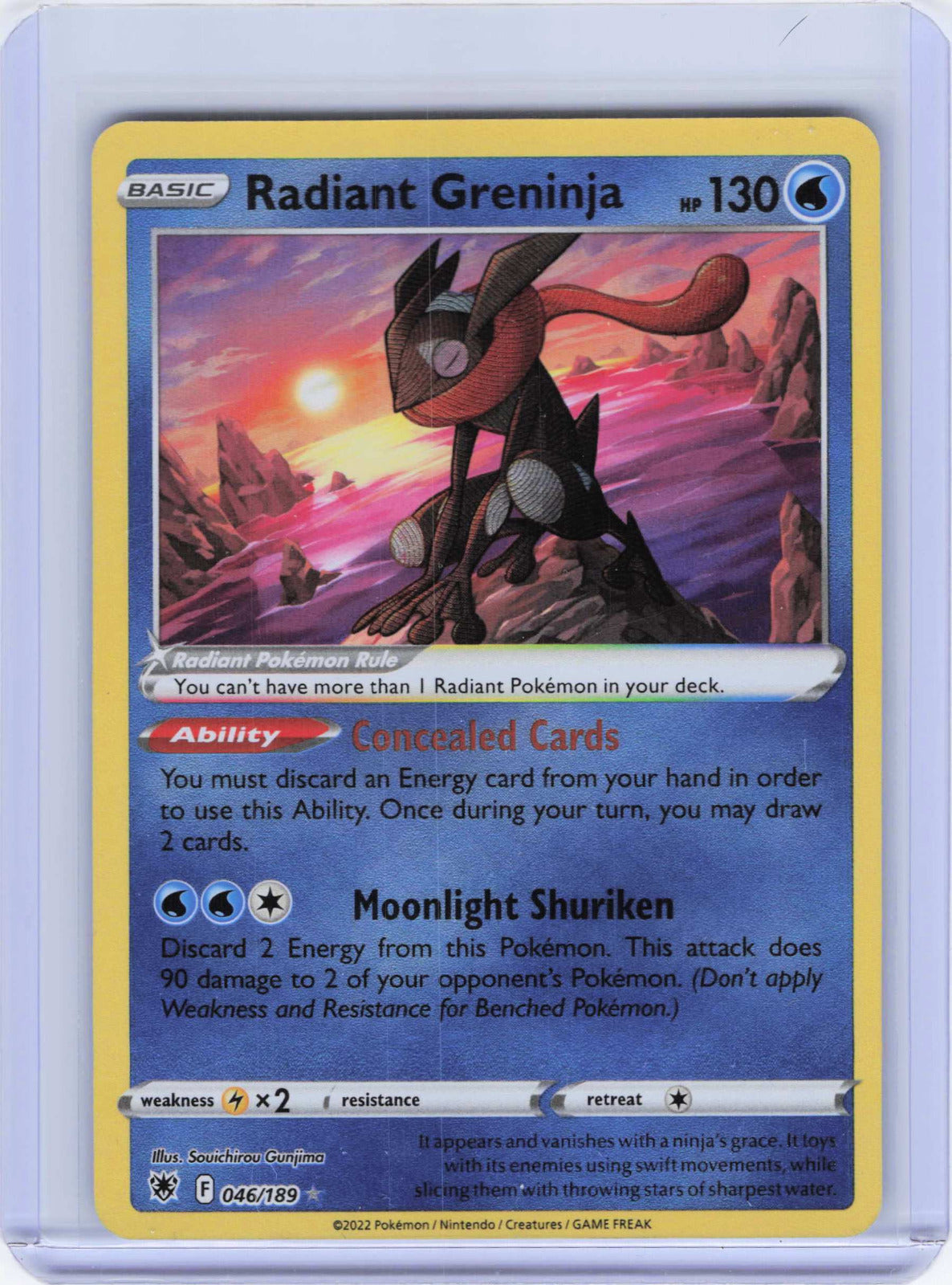 Radiant Greninja #046/189 Holo Pokemon SWSH10: Astral Radiance