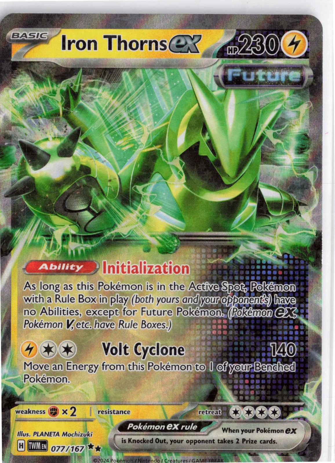Iron Thorns ex #077/167 Holo Pokemon SV06: Twilight Masquerade