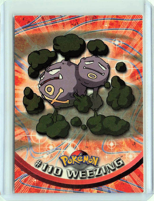 Weezing #110 Pokemon Topps Pokemon TV Animation Edition Series 2 Blue Logo