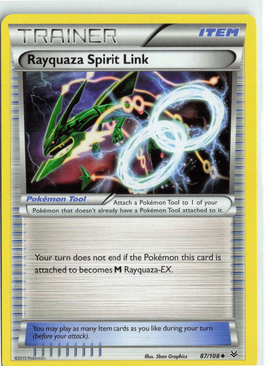 Rayquaza Spirit Link 87/108 MP Pokemon XY Roaring Skies