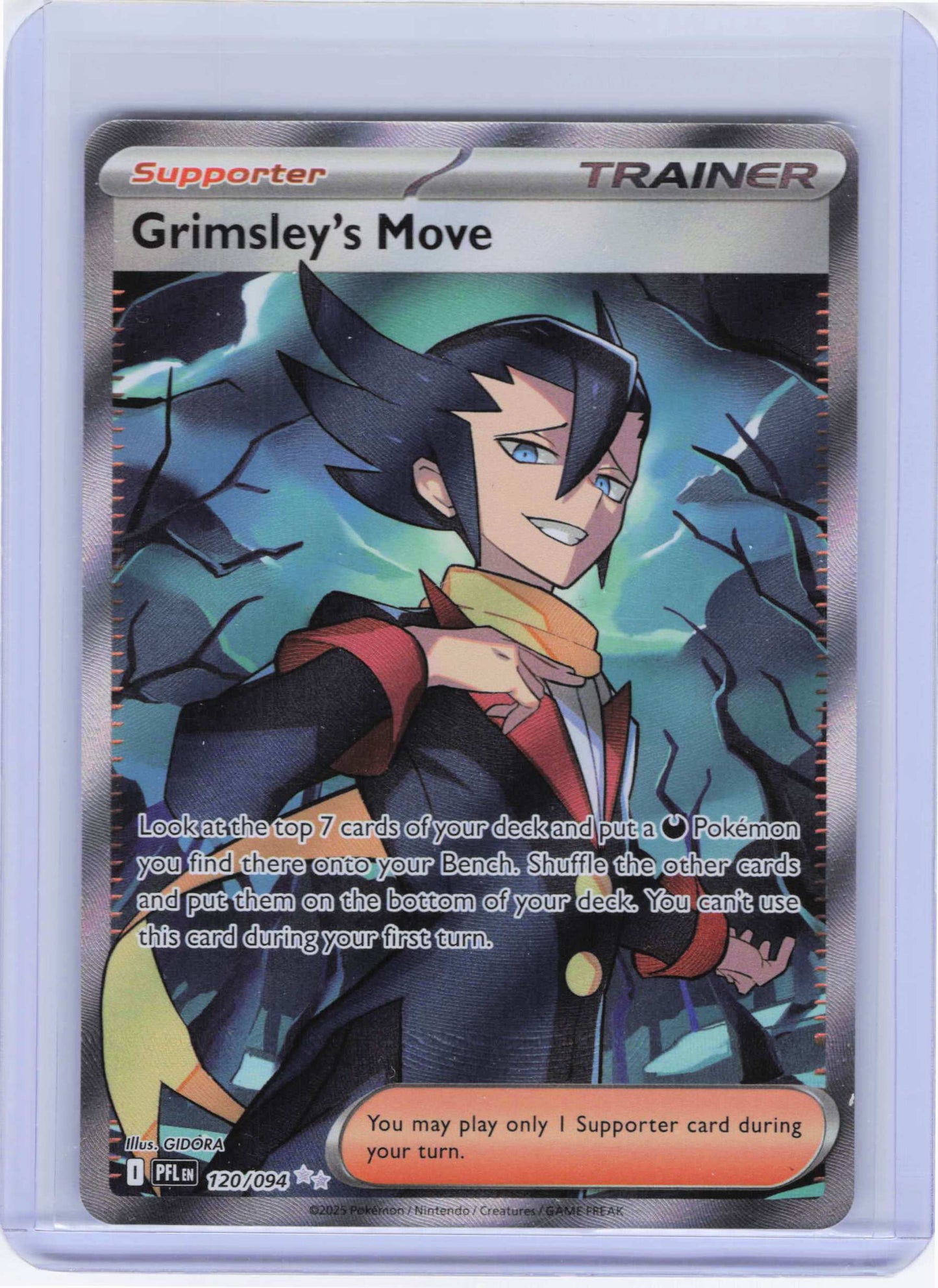 Grimsley's Move 120/094, Holo, NM Condition, Pokemon ME02: Phantasmal Flames