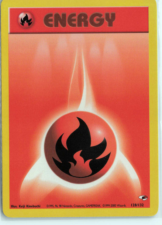 Fire Energy 128/132, HP Condition, Pokemon Gym Heroes