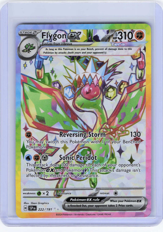 Flygon ex #222/191 Holo Pokemon SV08: Surging Sparks