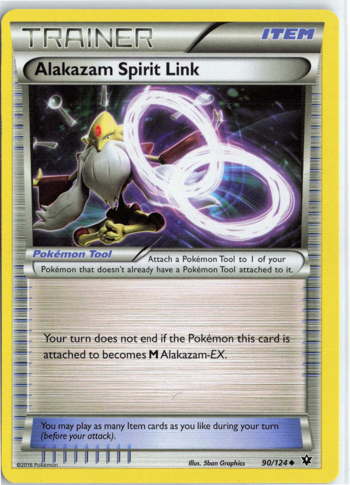Alakazam Spirit Link #90/124 Regular Pokemon XY - Fates Collide