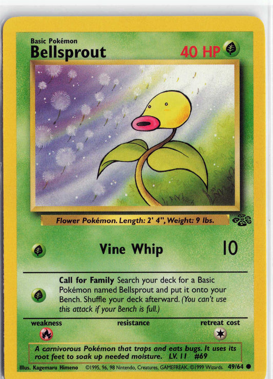 Bellsprout 49/64, HP Condition, Pokemon Jungle