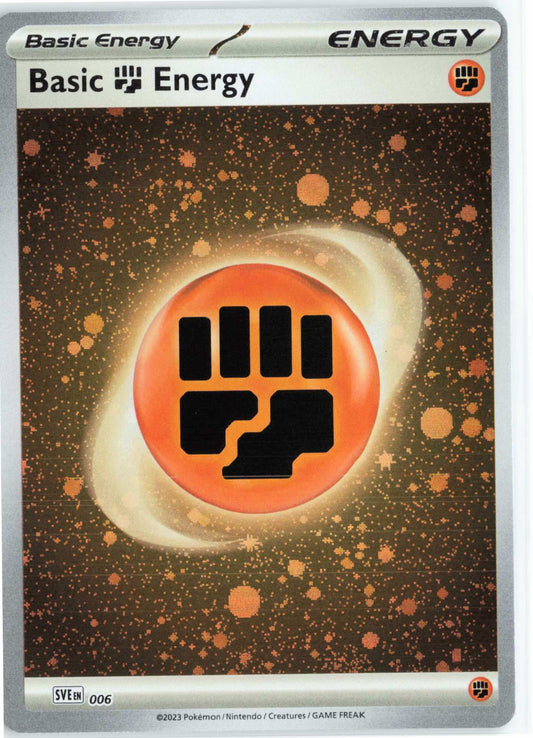 Basic Fighting Energy Cosmos Holo #006 Pokemon SVE: Scarlet & Violet Energies