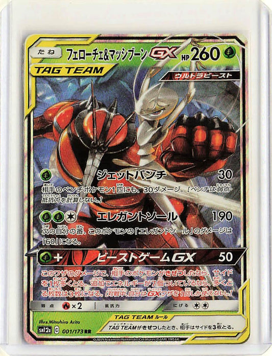 Pheromosa & Buzzwole GX #001/173 Japanese Pokemon SM12a: TAG TEAM GX: Tag All Stars