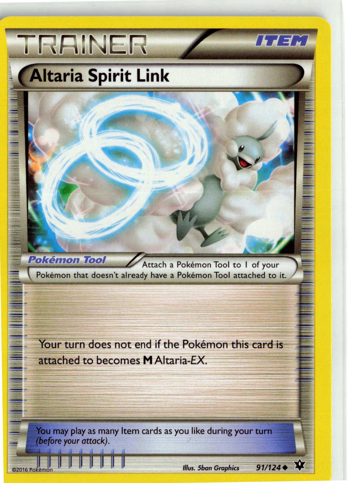 Altaria Spirit Link #91/124 Regular Pokemon XY - Fates Collide
