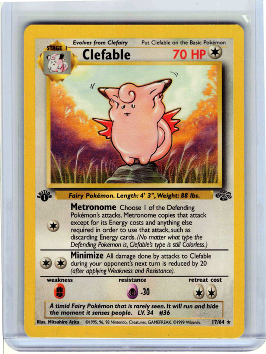 Clefable #17/64 1st Edition Pokemon Jungle