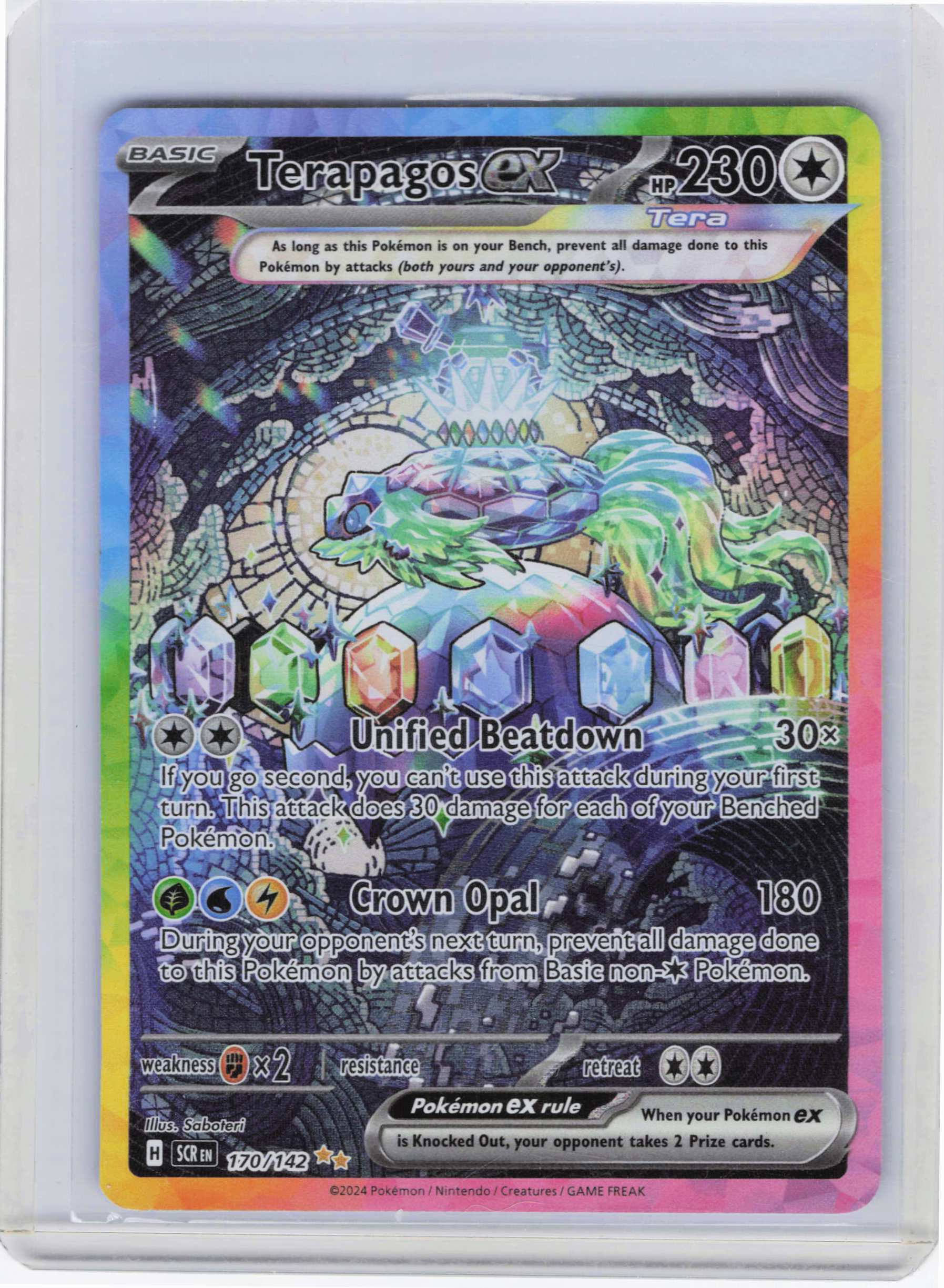 Terapagos ex - 170/142 Special Illustration Rare SV07: Stellar Crown NM