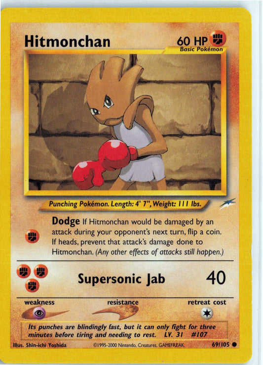 Hitmonchan 069/105, HP Condition, Pokemon Neo Destiny