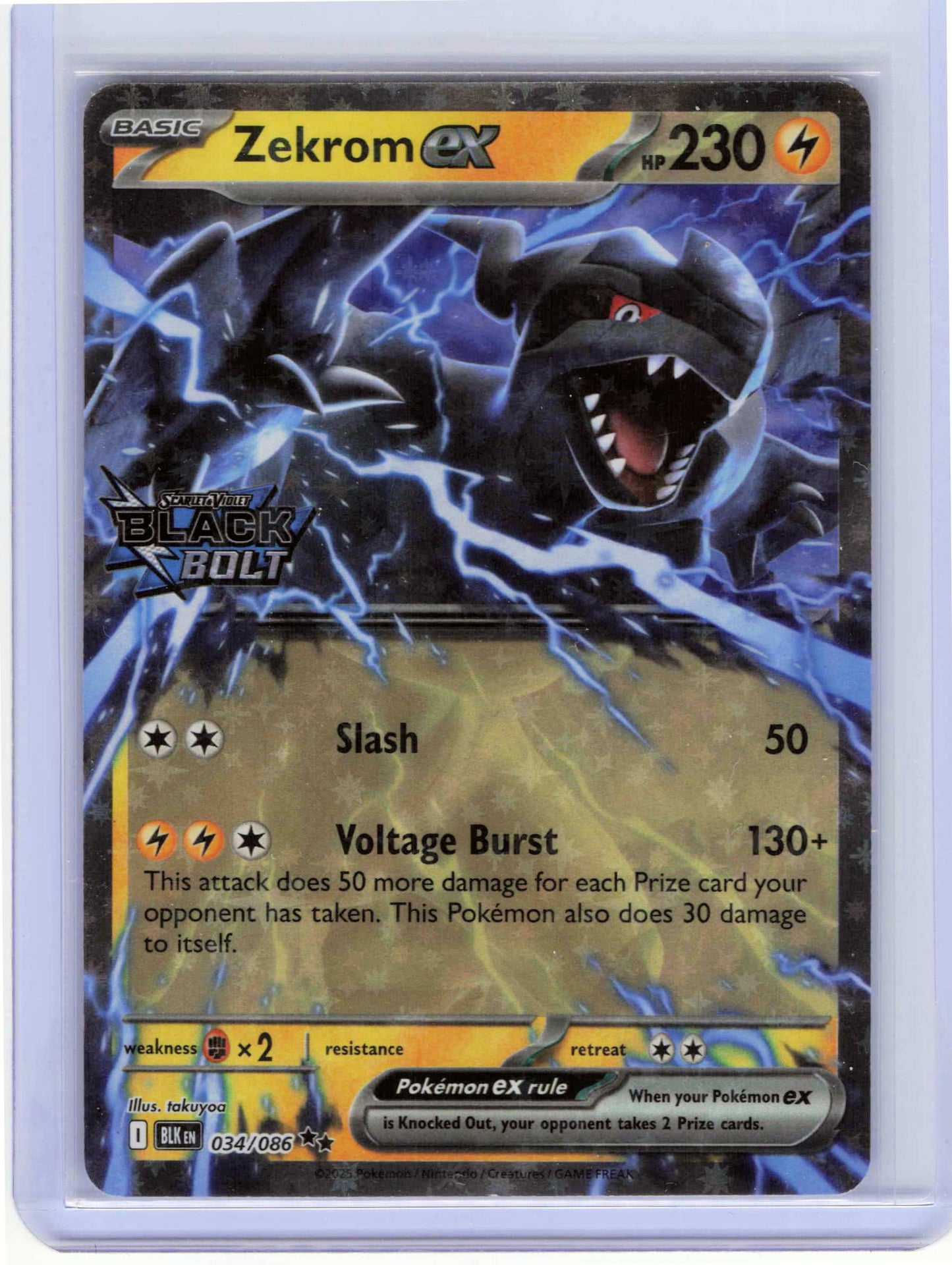 Zekrom ex (Black Bolt Stamped) 034/086, Holo, NM Condition, Pokemon Miscellaneous Cards & Products