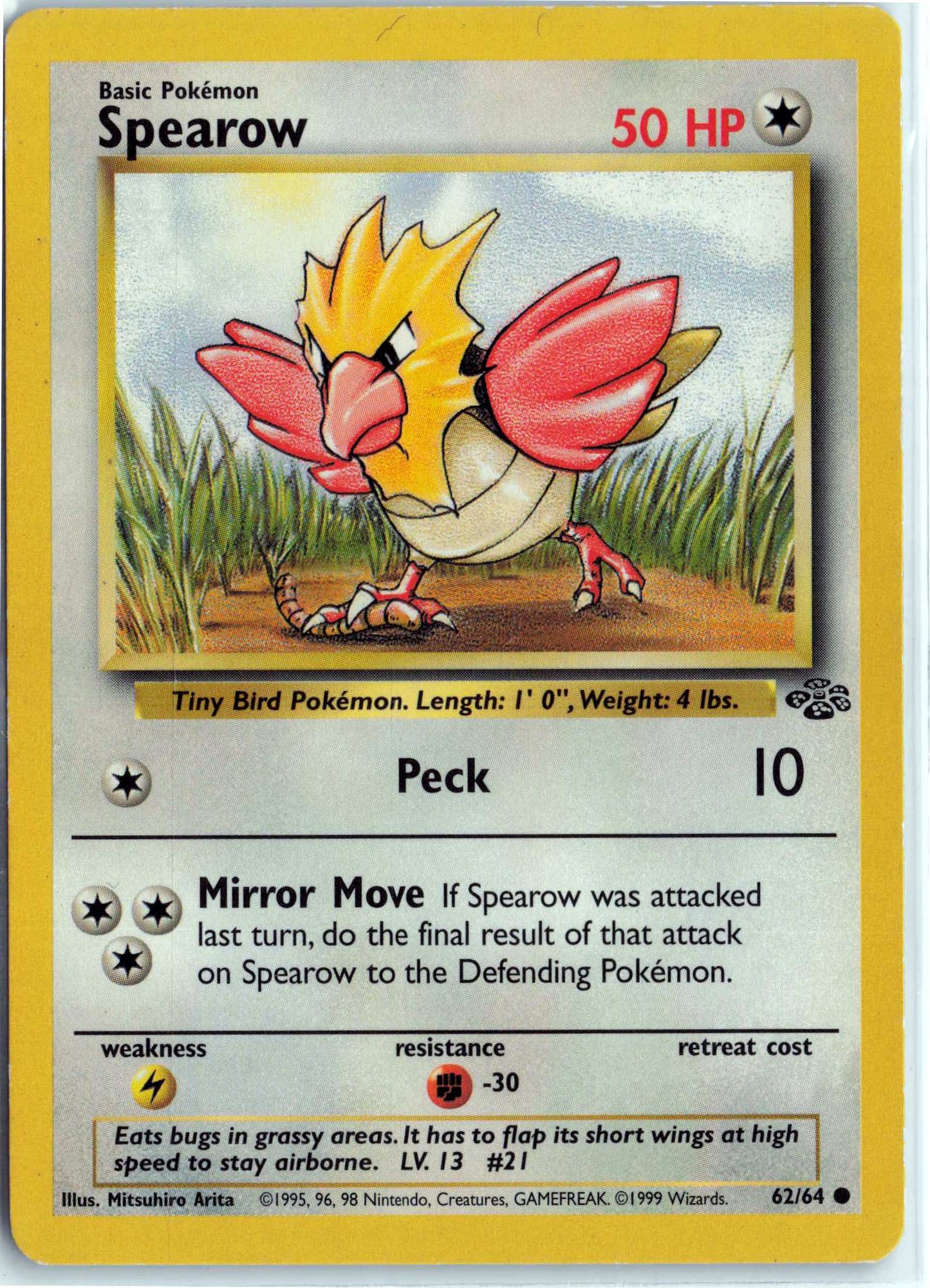 Spearow 62/64, HP Condition, Pokemon Jungle