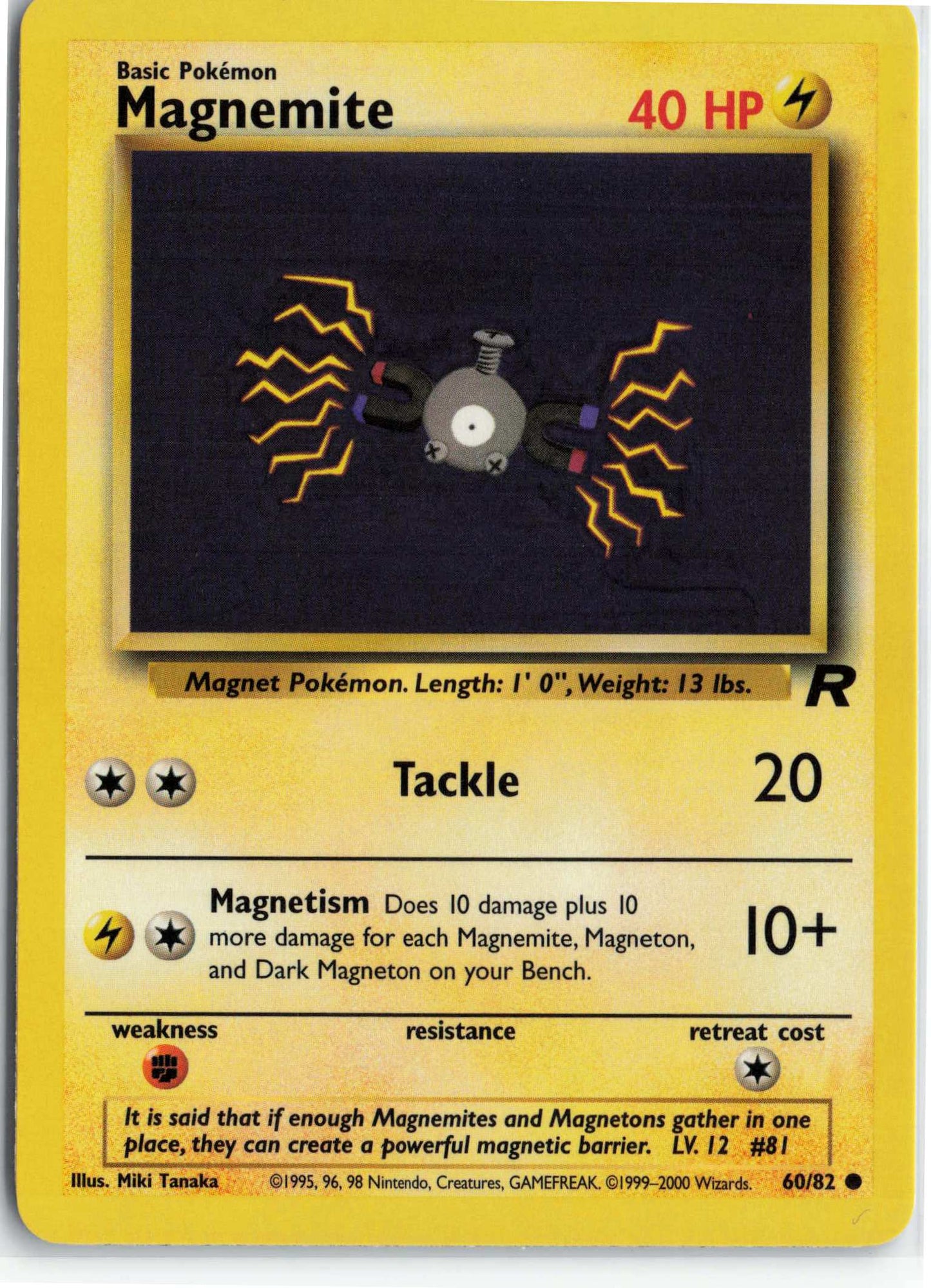 Magnemite 60/82, HP Condition, Pokemon Team Rocket