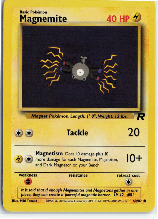 Magnemite 60/82, HP Condition, Pokemon Team Rocket