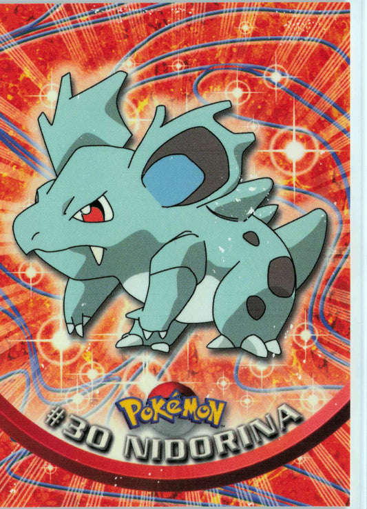Nidorina 30 - Red Topps Logo HP Pokemon Topps TV Animation Edition Series 1
