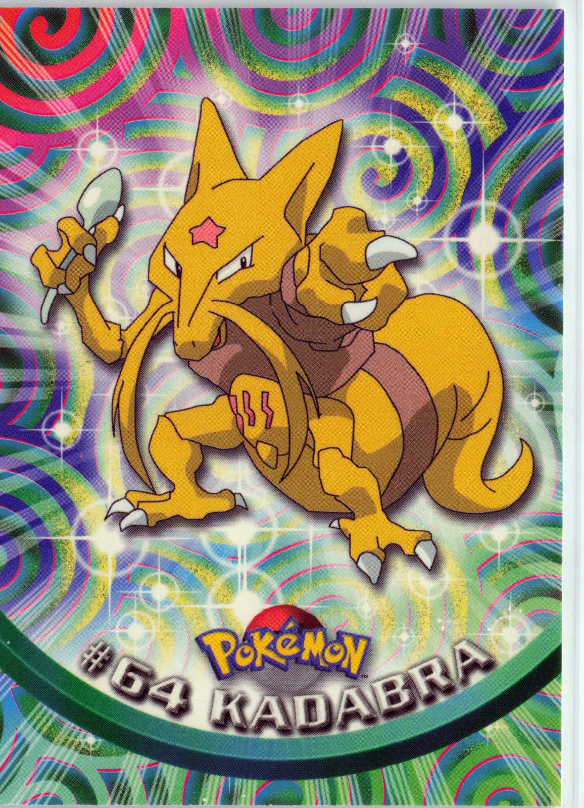 Kadabra 64 - Black Topps Logo HP Pokemon Topps TV Animation Edition Series 1