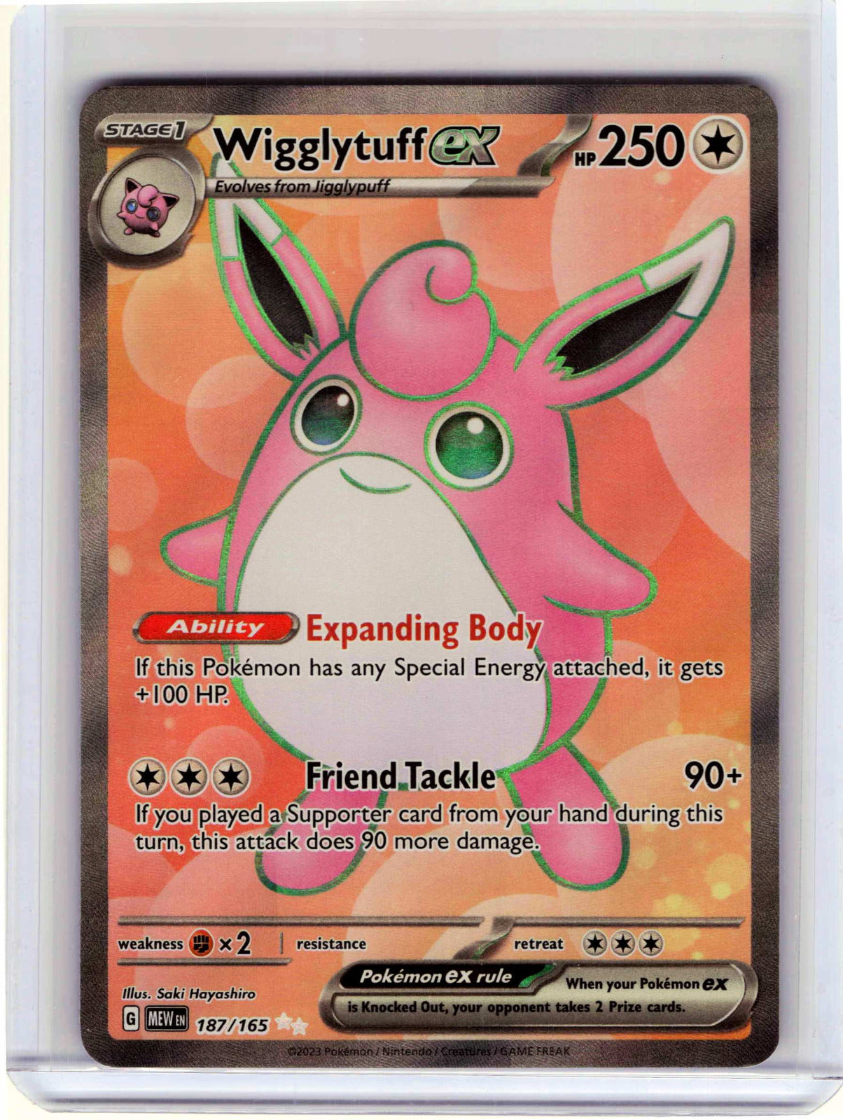 Wigglytuff ex #187/165 Pokemon SV: Scarlet & Violet 151