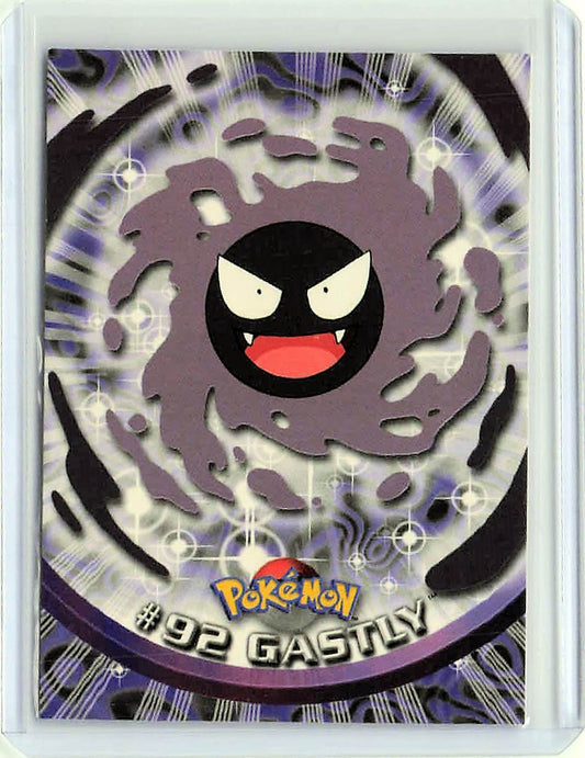 Gastly #92 Pokemon Topps Pokemon TV Animation Edition Series 2 Blue Logo