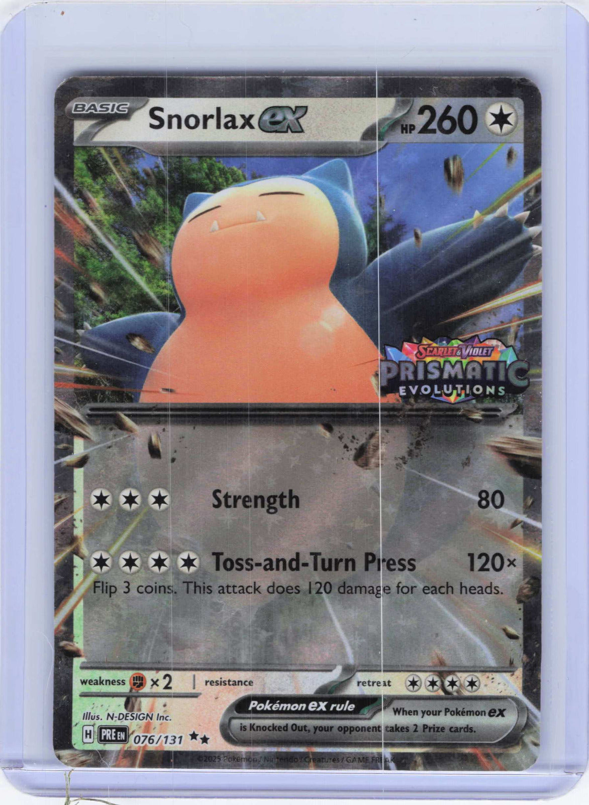 Snorlax ex (Prismatic Evolutions Stamped) #076/131 Pokemon Prismatic Evolutions