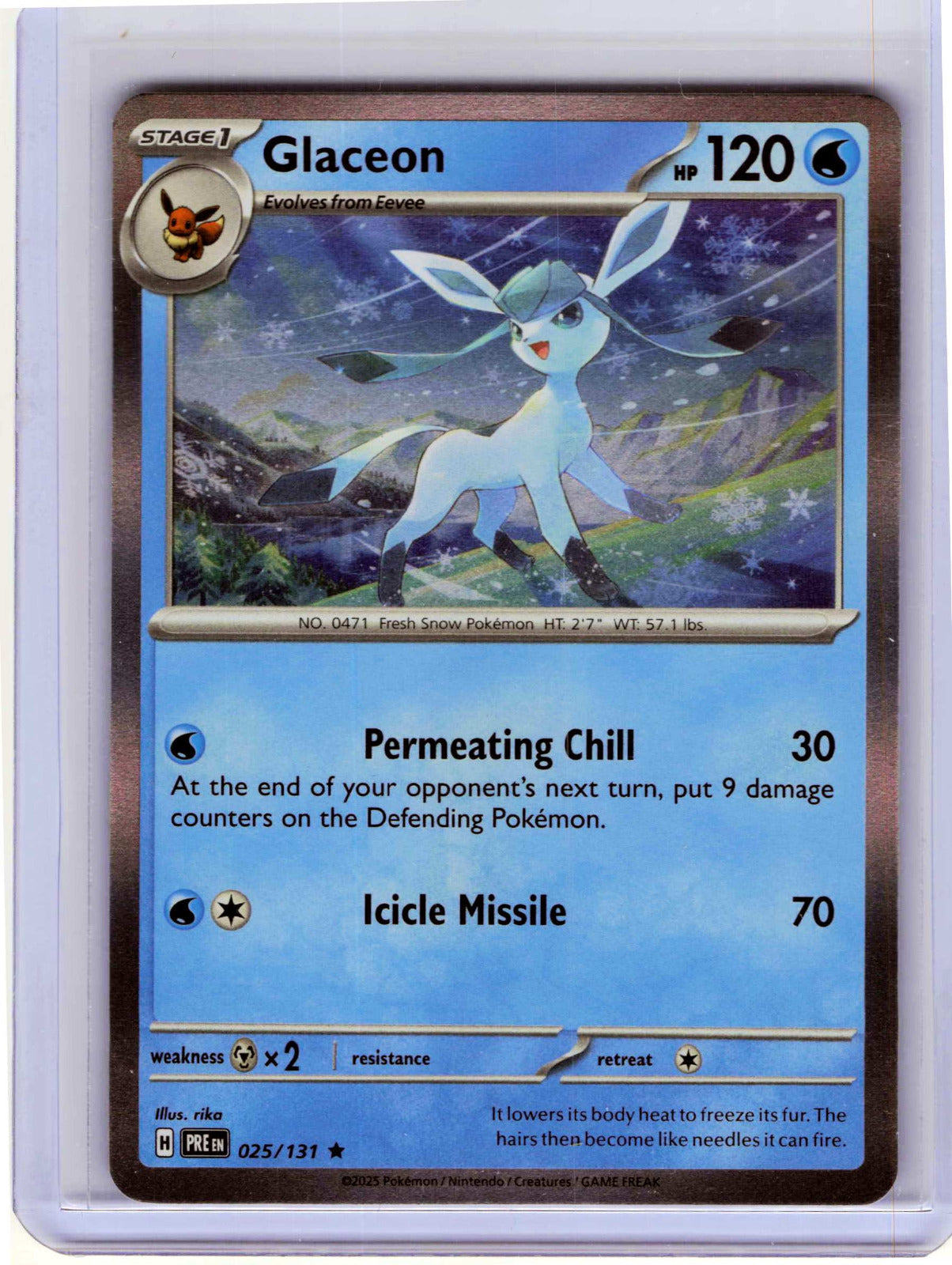 Glaceon #025/131 Holo Pokemon SV: Prismatic Evolutions