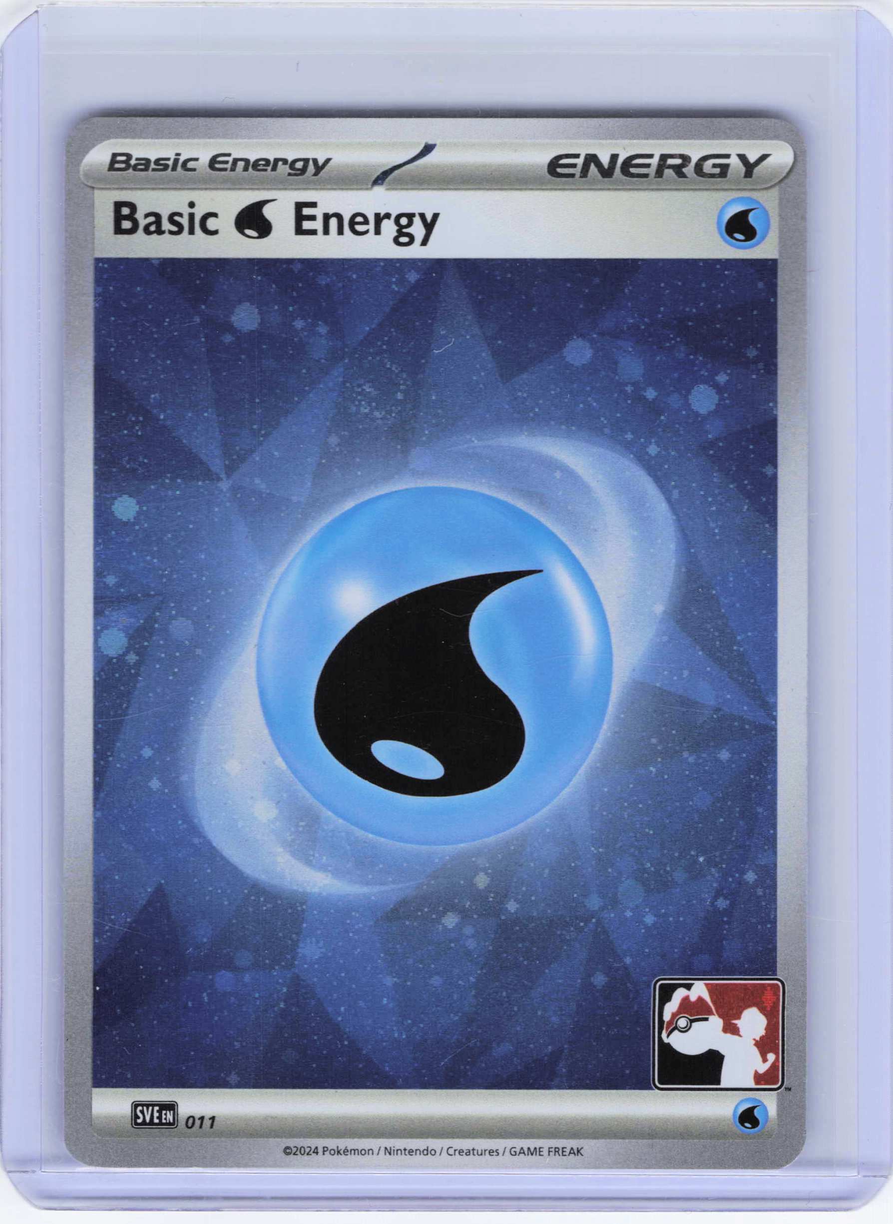 Basic Water Energy - (Cosmos Holo) 011, Holo, NM Condition, Pokemon Prize Pack Series Cards