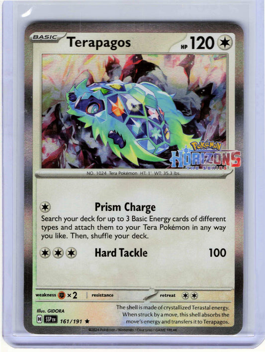 Terapagos #161/191 Horizons Stamped Holo Pokemon Surging Sparks