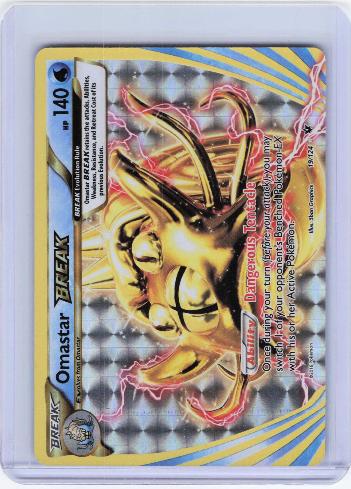 Omastar BREAK #19/124 Holo Pokemon XY - Fates Collide
