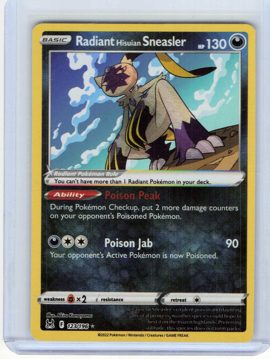 Radiant Hisuian Sneasler #123/196 Pokemon SWSH11: Lost Origin