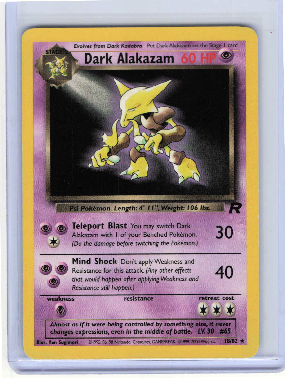 Dark Alakazam #18/82 Pokemon Team Rocket