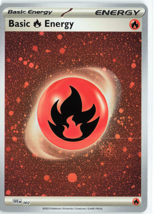 Basic Fire Energy Cosmos Holo #002 Pokemon SVE: Scarlet & Violet Energies