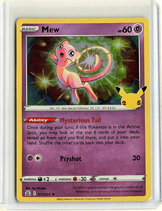 Mew #011/025 Holo Pokemon Celebrations