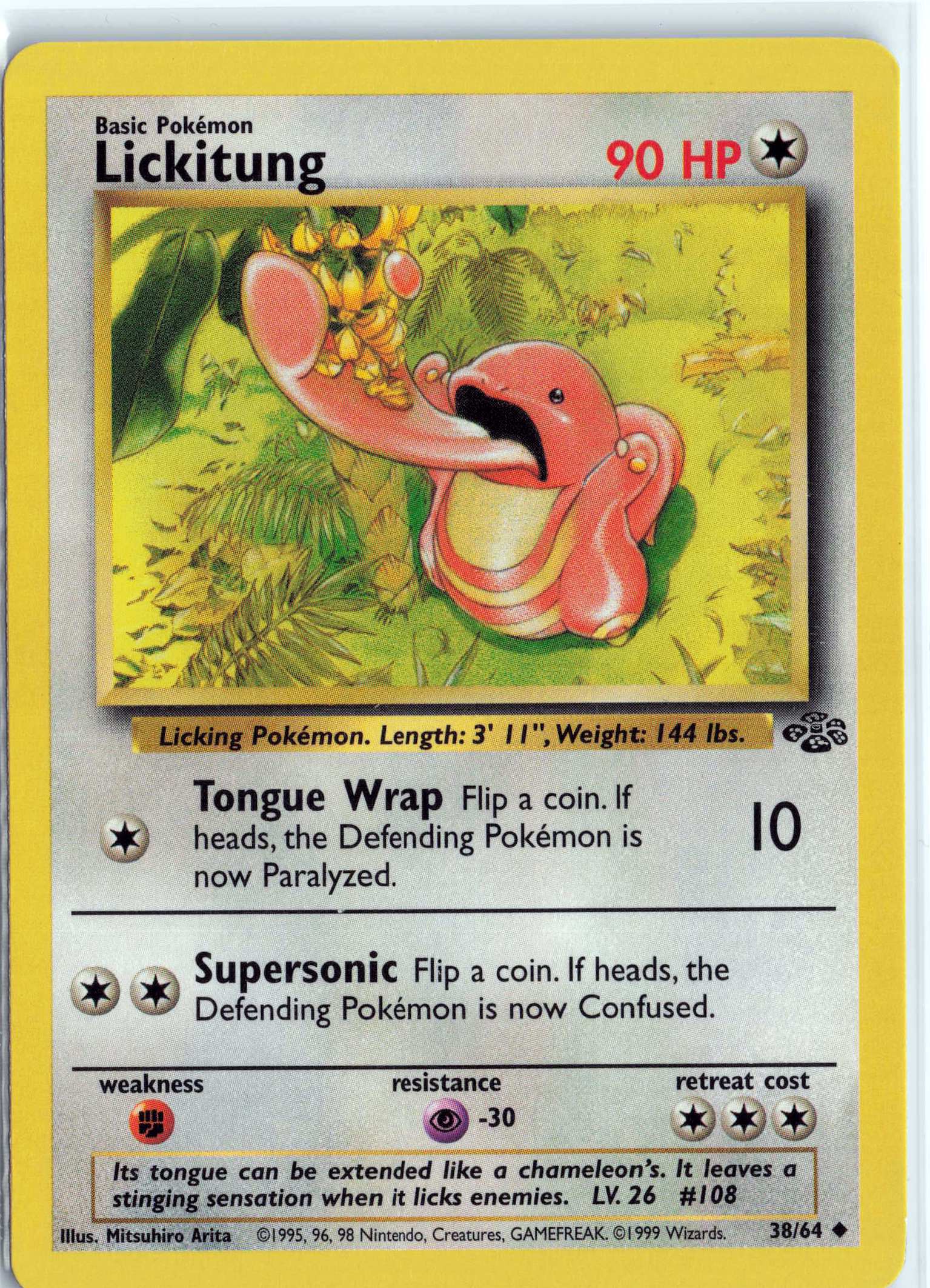 Lickitung 38/64, HP Condition, Pokemon Jungle