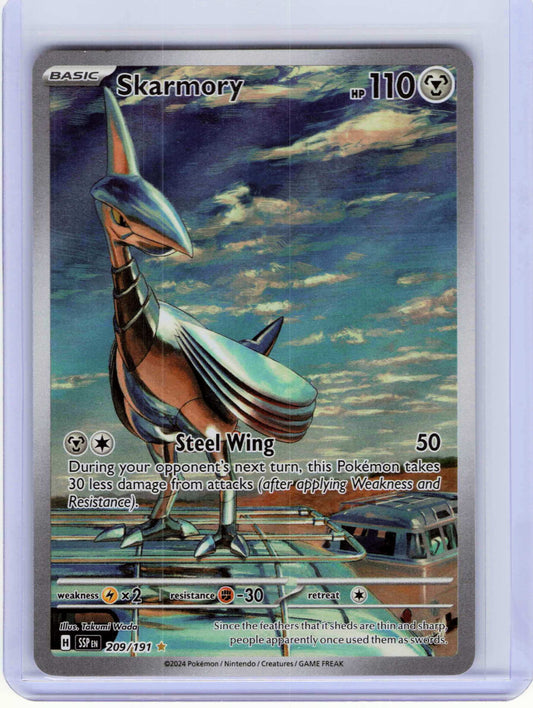 Skarmory #209/191 Pokemon SV08: Surging Sparks