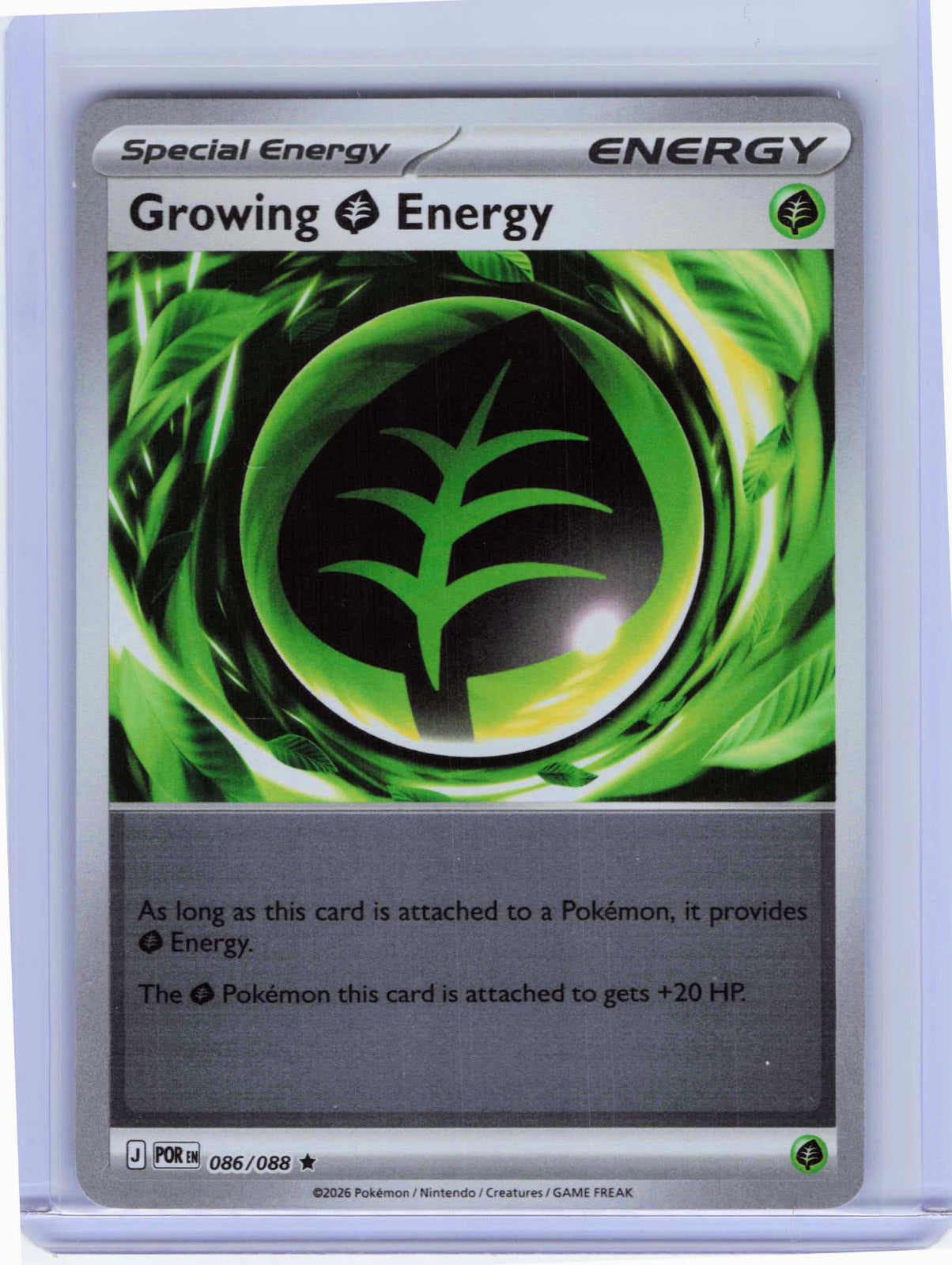 Growing Grass Energy #086/088 Holo Pokemon ME03: Perfect Order