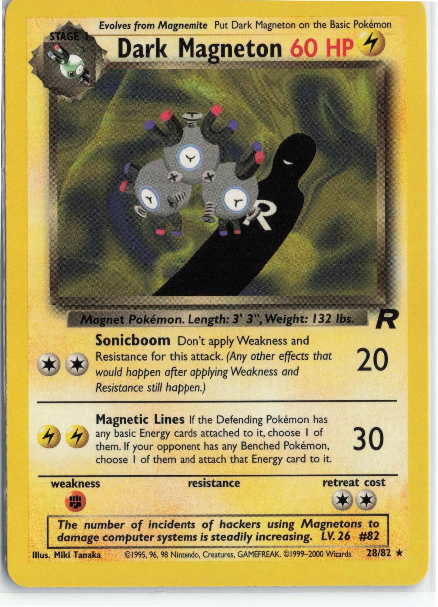 Dark Magneton (28) 28/82, HP Condition, Pokemon Team Rocket