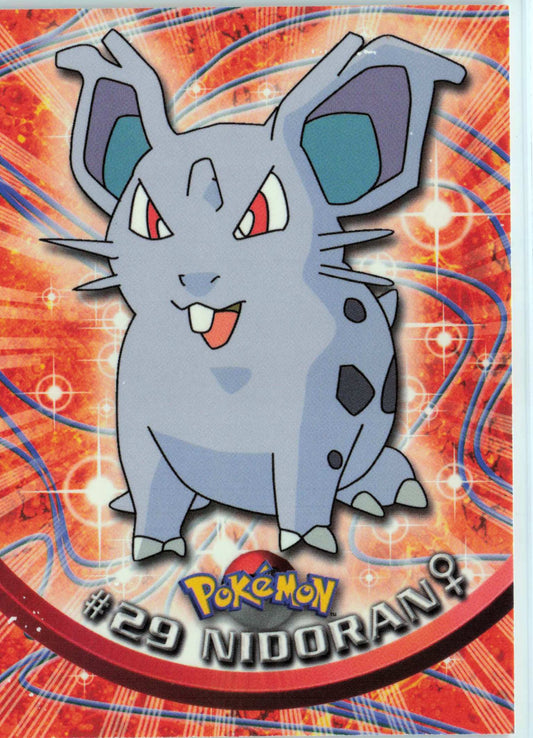 Nidoran? 29 - Black Topps Logo HP Pokemon Topps TV Animation Edition Series 1