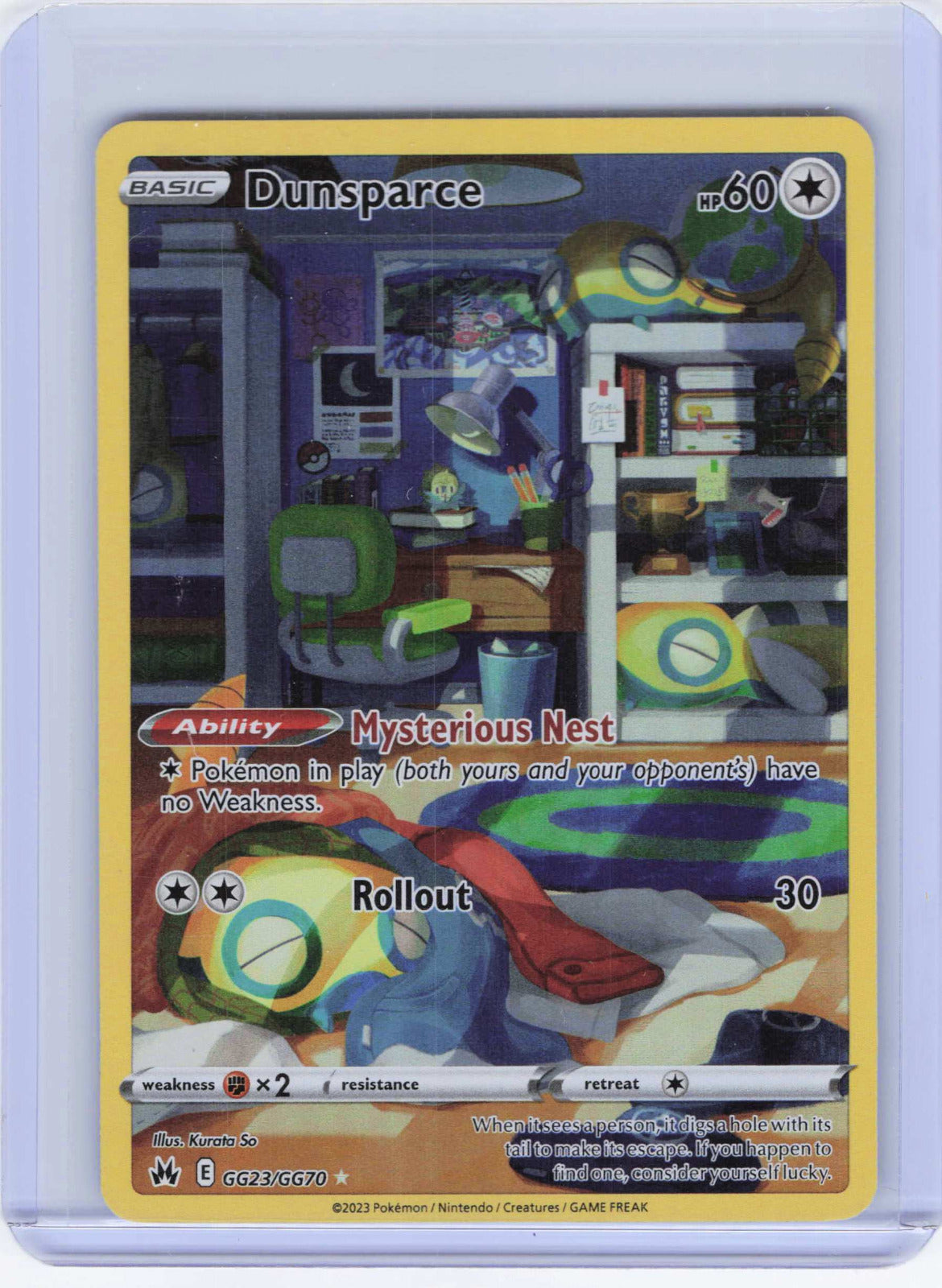 Dunsparce #GG23/GG70 Holo Pokemon Crown Zenith: Galarian Gallery