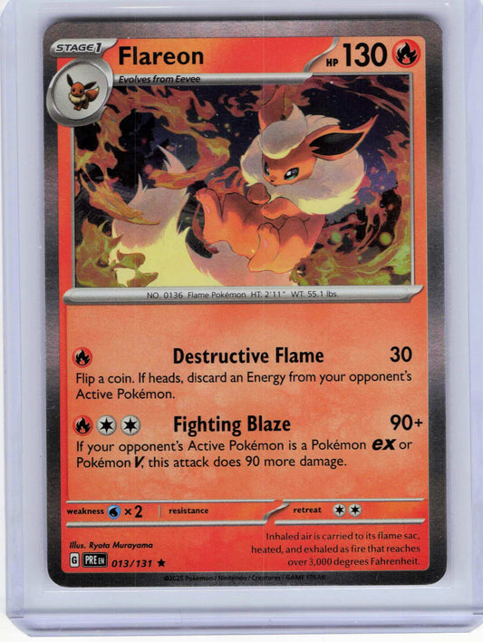 Flareon 013/131, Holo, NM Condition, Pokemon SV: Prismatic Evolutions
